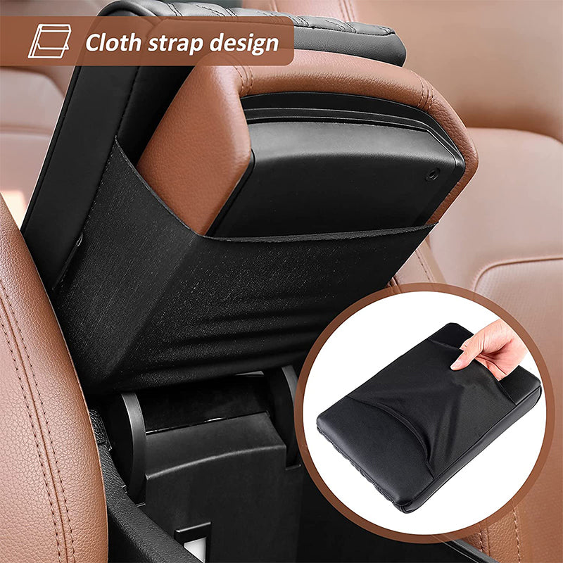 Durable memory foam car armrest pad designed for universal fit