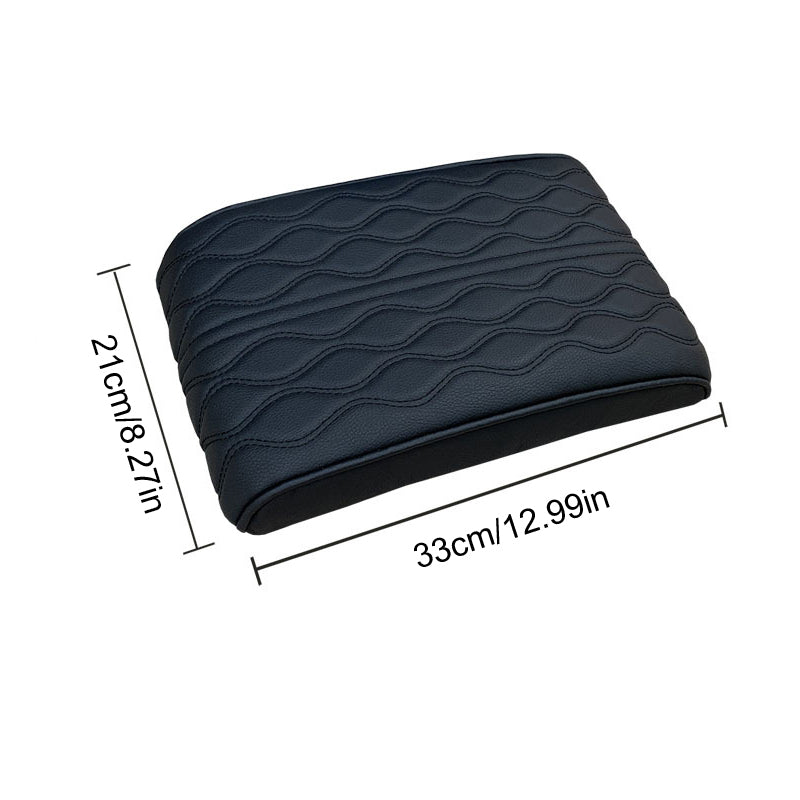 Plush center console cover adding elegance and comfort to car interior