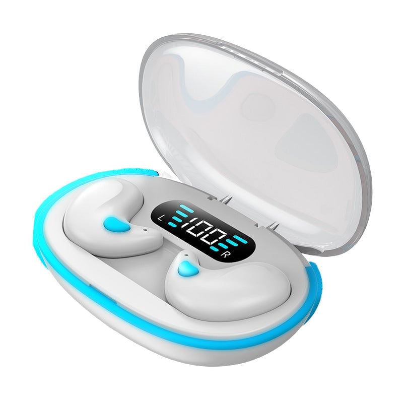Ergonomic sleep headphones highlighting breathable and soft fabric