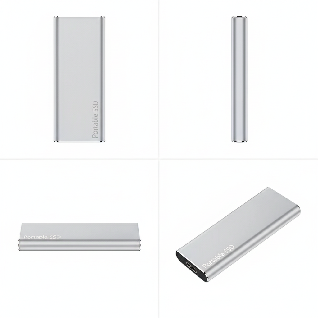 Durable metal casing texture of the high capacity 1tb to 10tb hard drive
