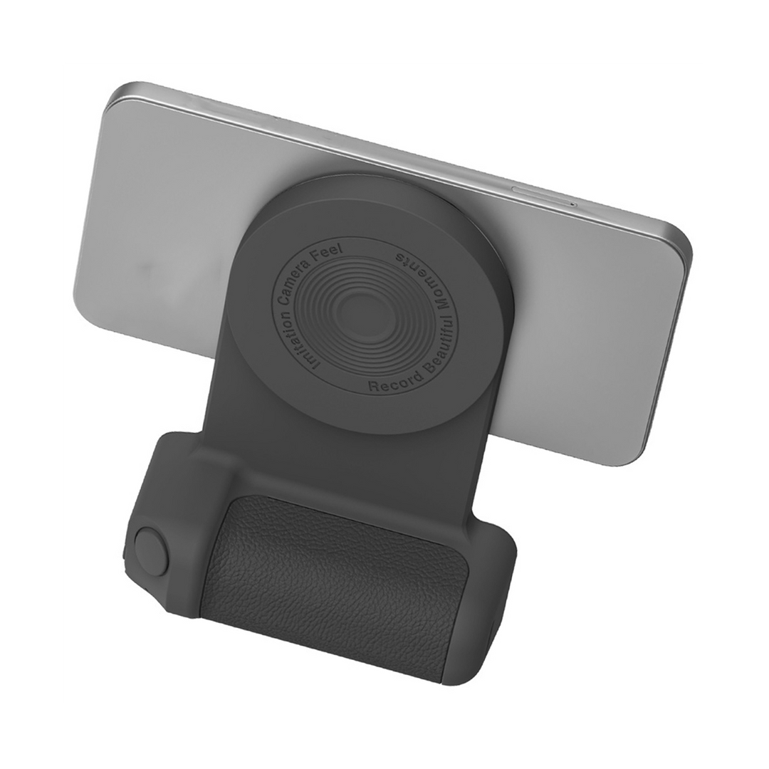 Portable charger and mobile photography grip with magnetic hold