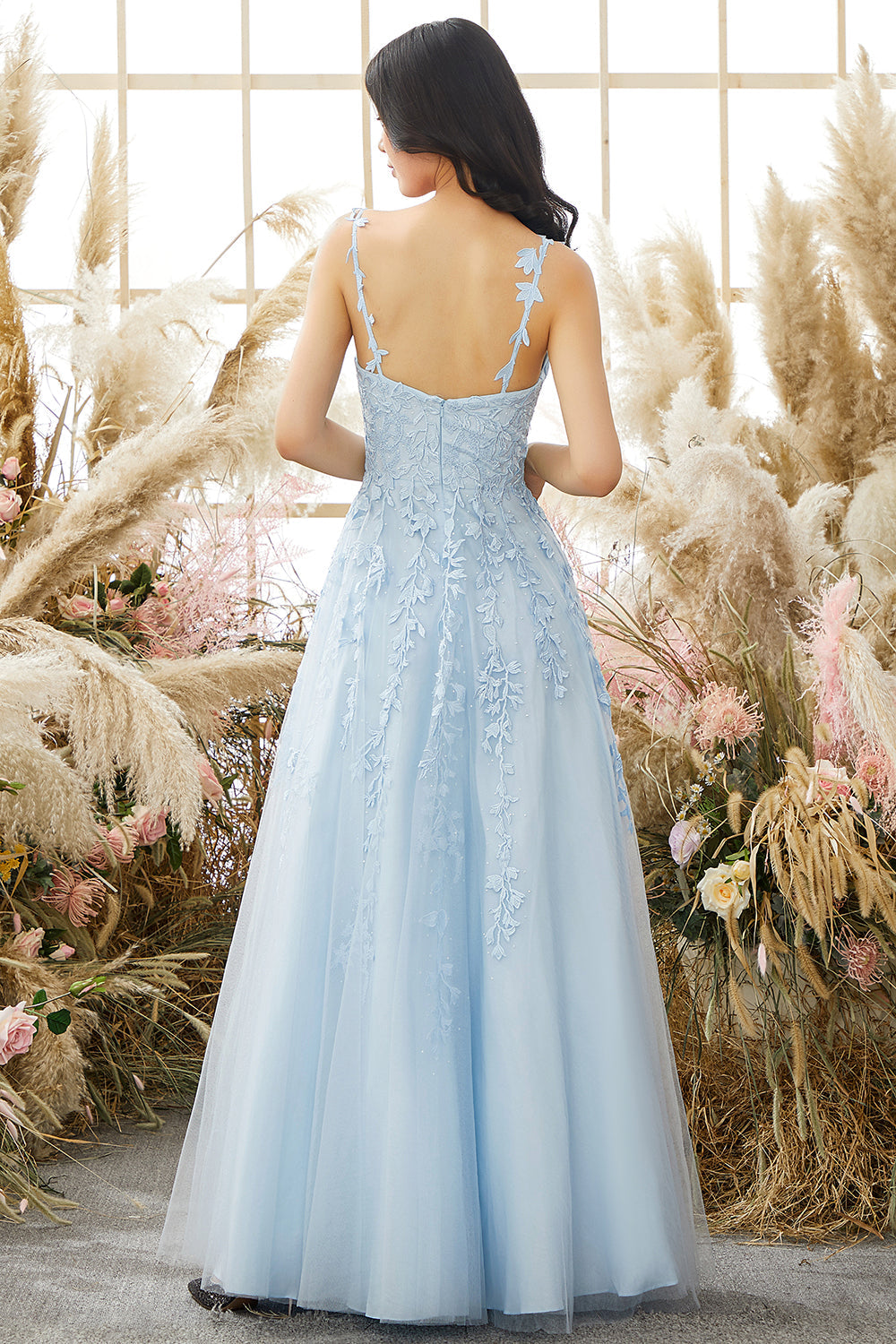Womens fashion tulle evening gown styled for a formal event