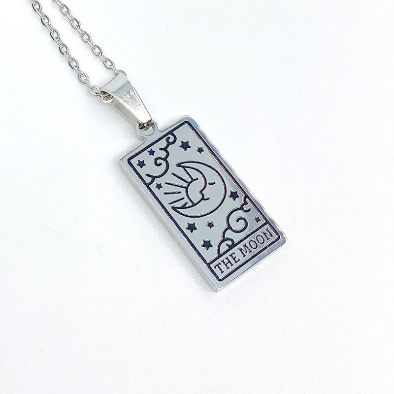 Womens spiritual jewelry piece, vintage tarot card necklace charm