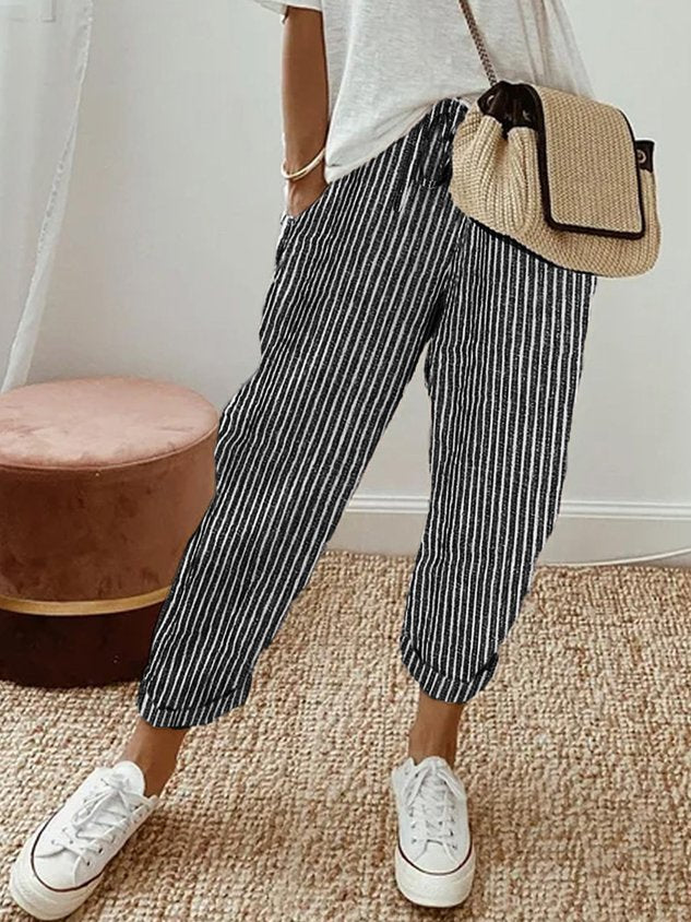 Lightweight summer trousers styled for casual outings