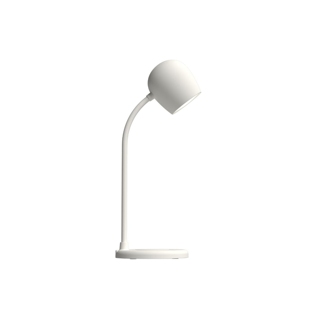 Bluetooth speaker mode active on the multi-function table lamp playing music
