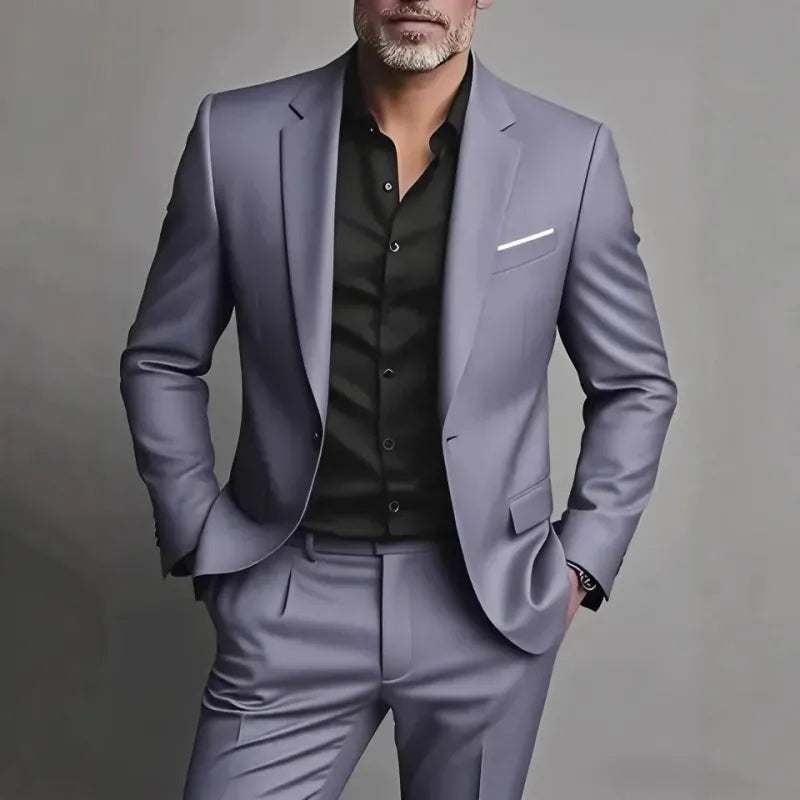 Mens slim fit suit blazer featuring a modern cut and lapel