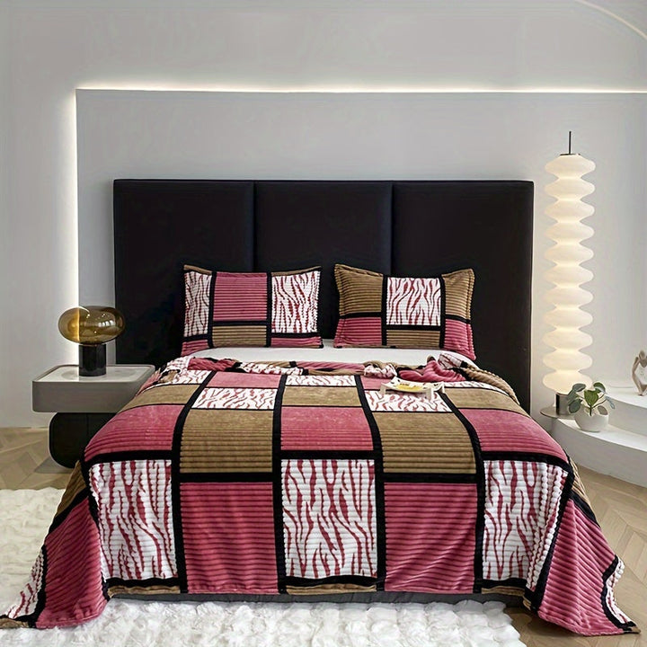 Lightweight cozy blanket styled on an armchair for living room accessories