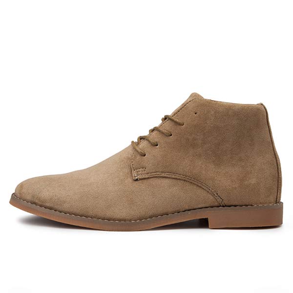 Men's stylish ankle shoe profile showing heel and sole detail