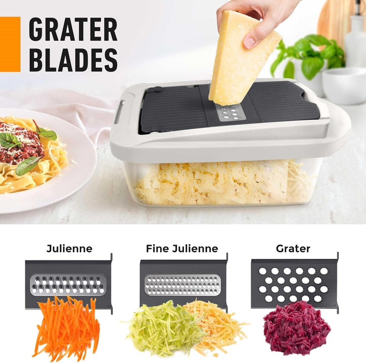 Complete kitchen tools set including 8 blades and hand guard