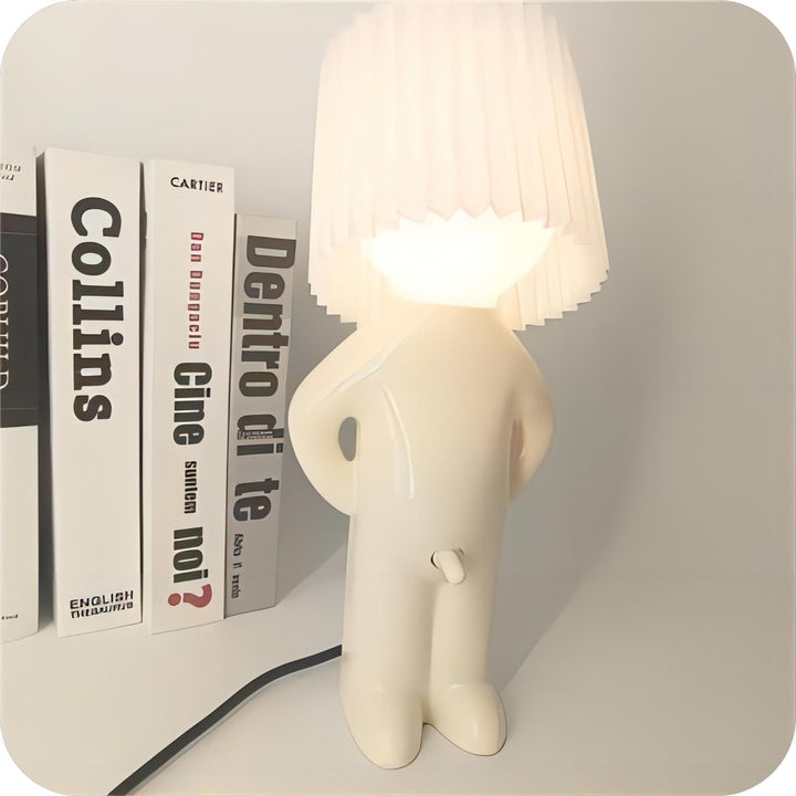 Close-up shot of the cordless playful lamp diffuser showing the warm LED glow.