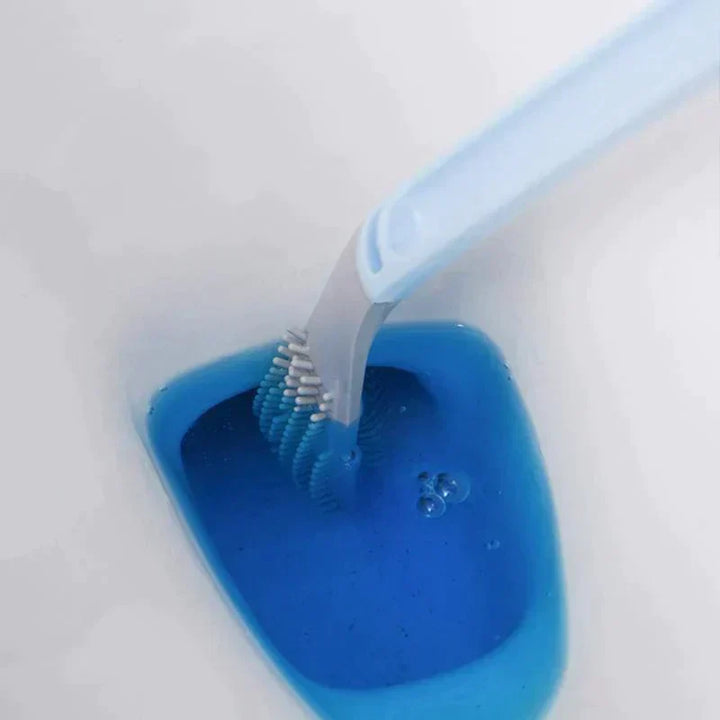 Ventilated holder base for the smart toilet brush ensuring quick drying