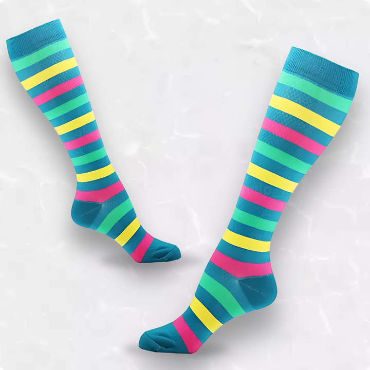 Supportive nurse socks with moderate compression rating