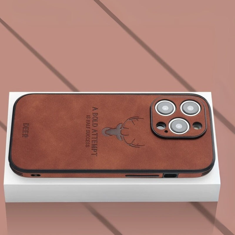 Minimalist luxury phone case featuring anti-slip texture design