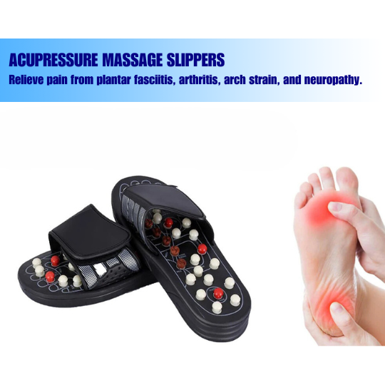 Side view of acupressure sandals highlighting adjustable strap