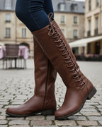 Amalia | Women’s Lace Front Knee Boots