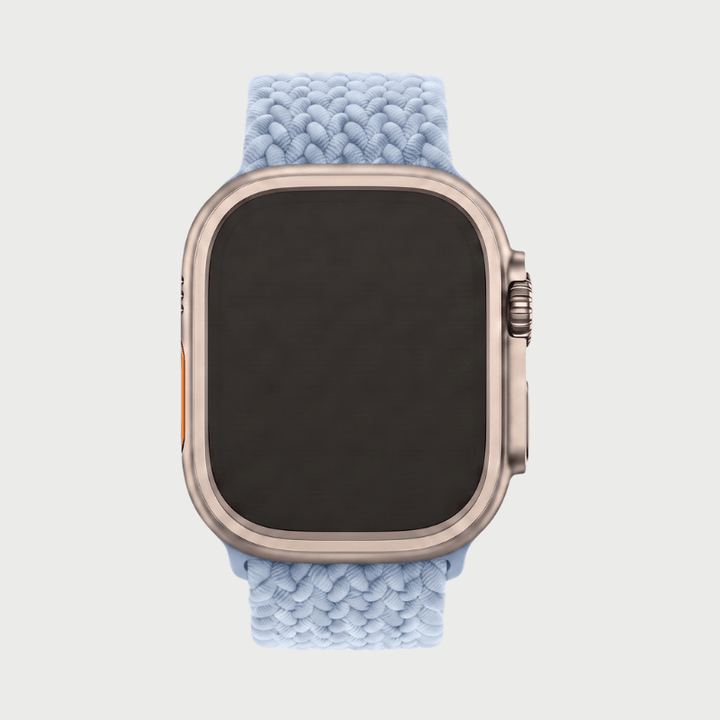 Side profile of adjustable magnetic clasp on woven watch band
