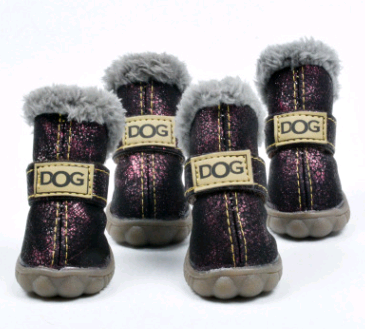 Dog snow boots for winter paw protection and cold weather walks