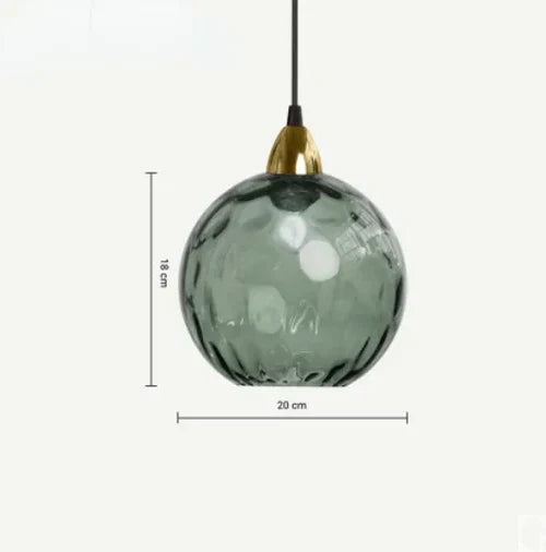 Modern interior lighting with frosted glass globe pendant