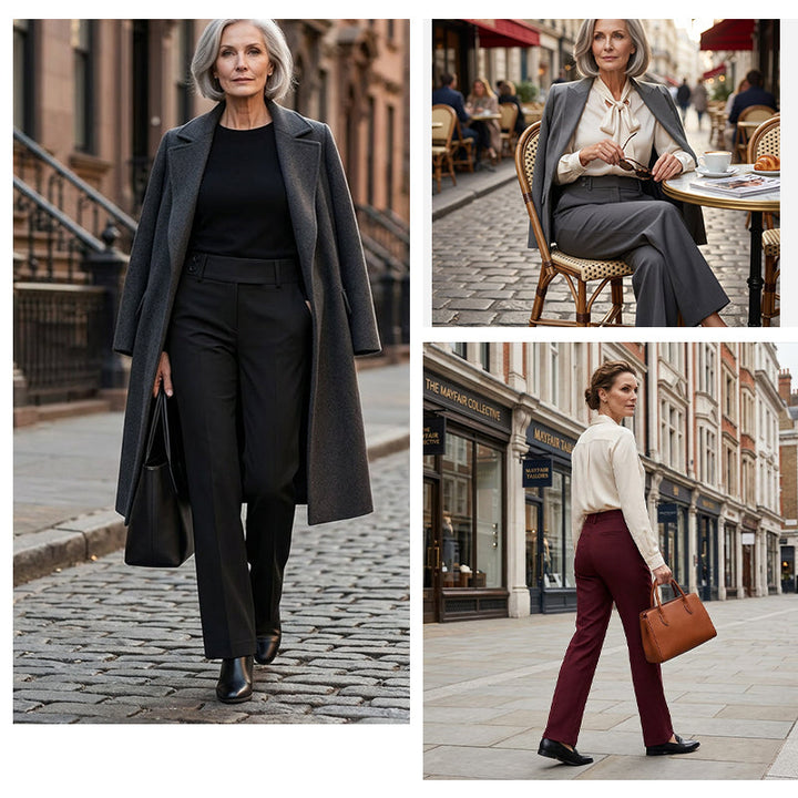 Chic wide leg pants styled as versatile casual trousers