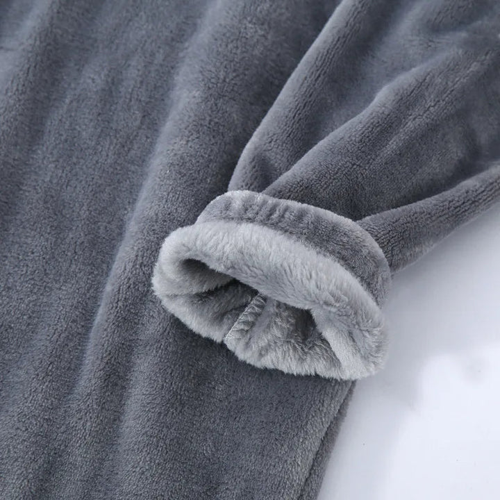 Matching winter sleepwear bottoms with elastic waistband for men