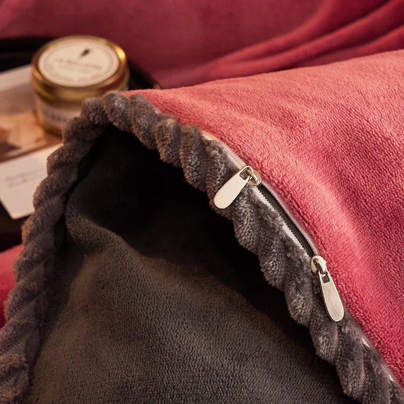 Inviting king duvet set styled with matching shams for comfortable sleep
