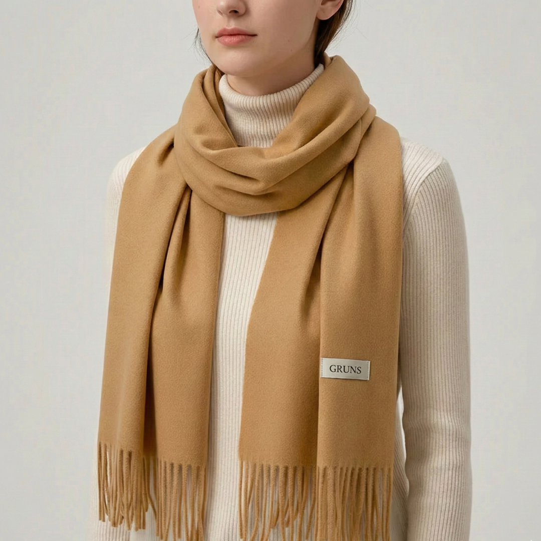 Chic women's winter wrap scarf for outdoor adventures