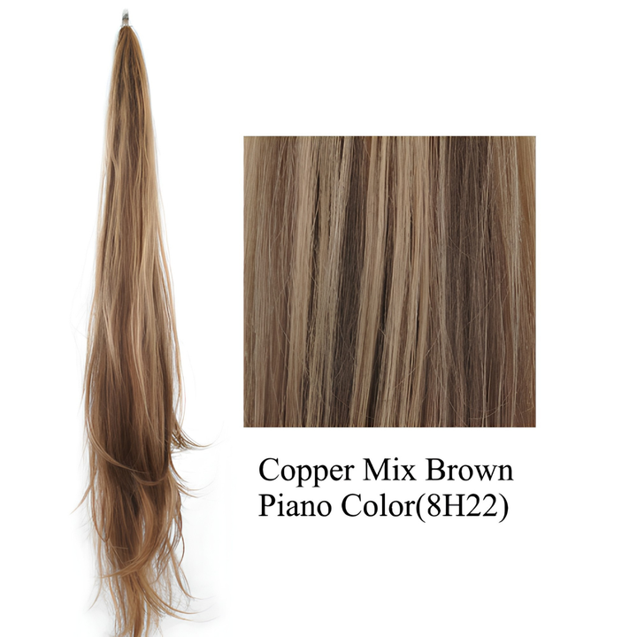Lightweight synthetic long ponytail for comfortable wear