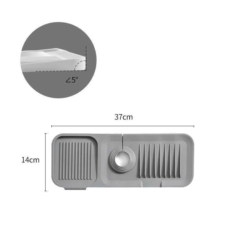 Modern kitchen sink organizer mat keeping countertops dry