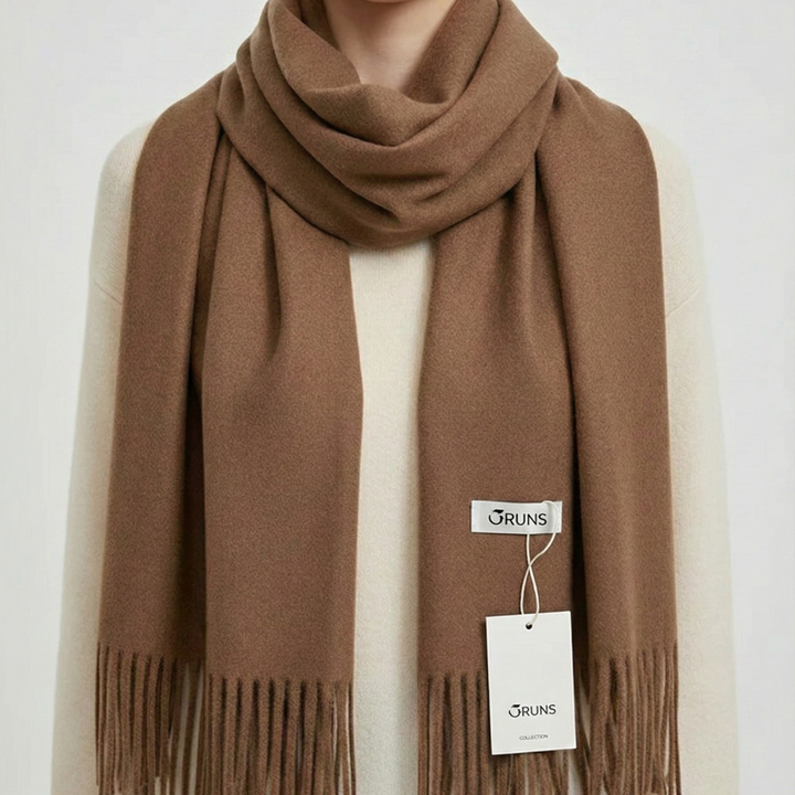 Soft touch women's winter scarf in solid hue