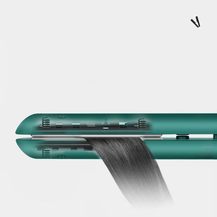 Unisex mini curling and straightening iron showing slim ergonomic handle design