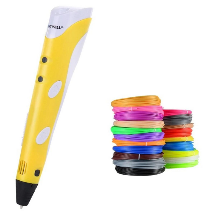 Rechargeable 3d printing pen connected to a USB power cable