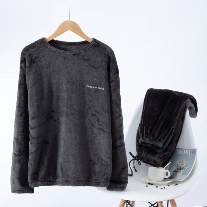 Comfortable warm loungewear set designed for relaxing indoors