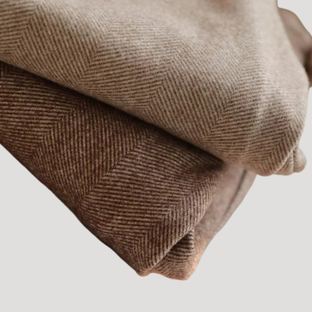 Detailed view of back pockets on stylish men's tailored trousers for office wear