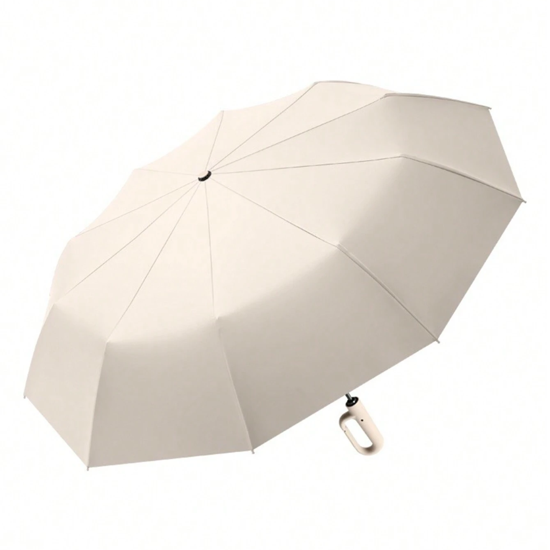 Unisex automatic umbrella stored inside its matching protective sleeve