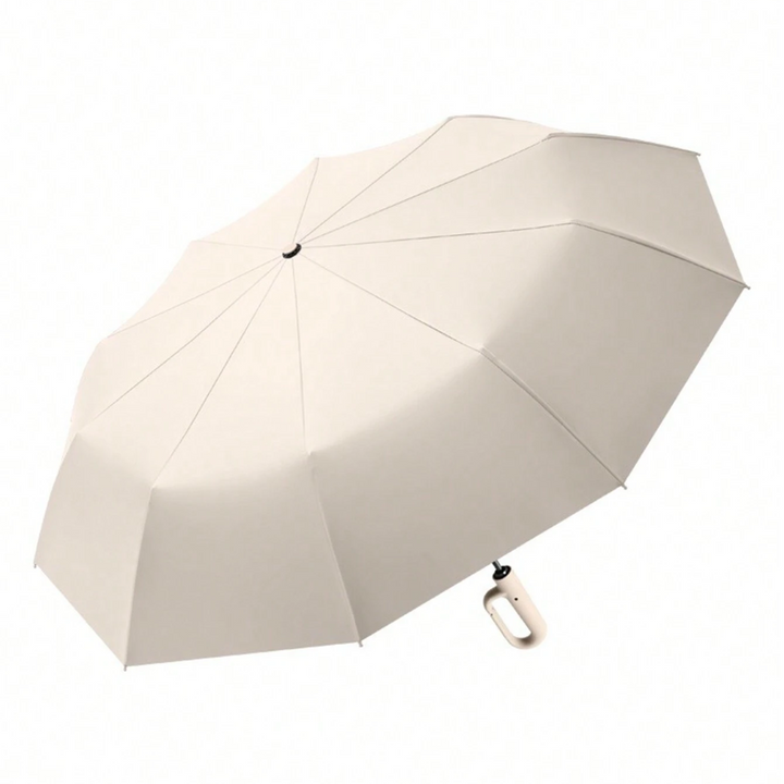 Unisex automatic umbrella stored inside its matching protective sleeve