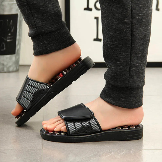 Unisex therapeutic acupressure foot massage sandals for pain relief