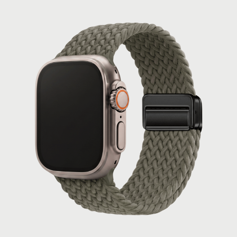 Flexible and stretchable braided smartwatch replacement strap