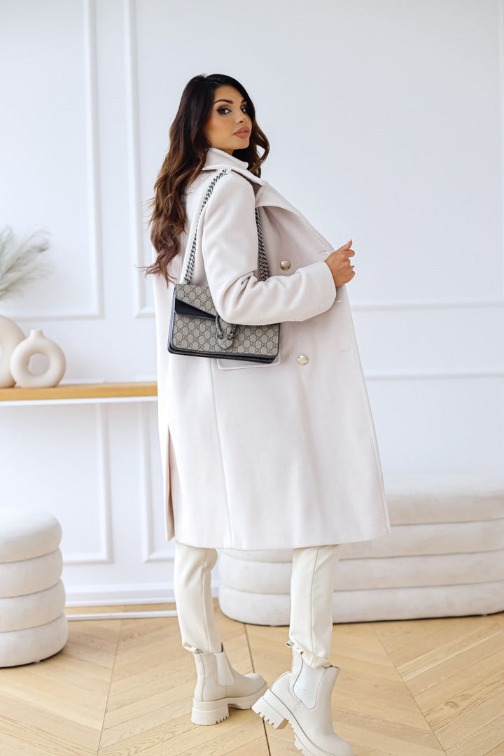 Sophisticated classic style outerwear long women coat
