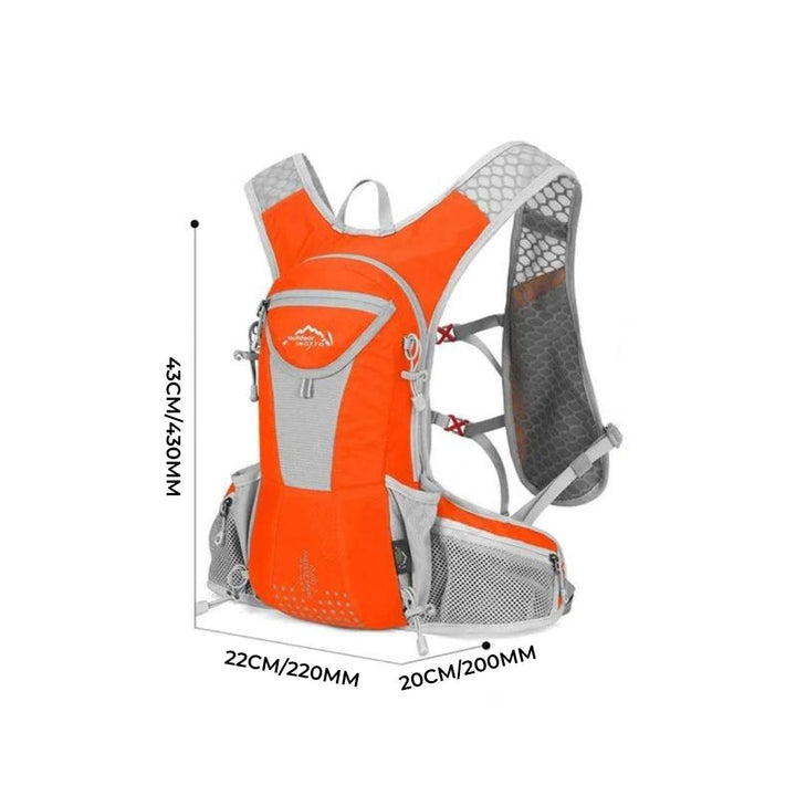 Interior storage compartments of unisex waterproof cycling backpack