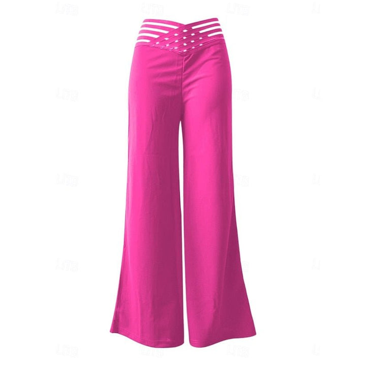 Casual yet sophisticated high waist trousers styled for a modern fashion look