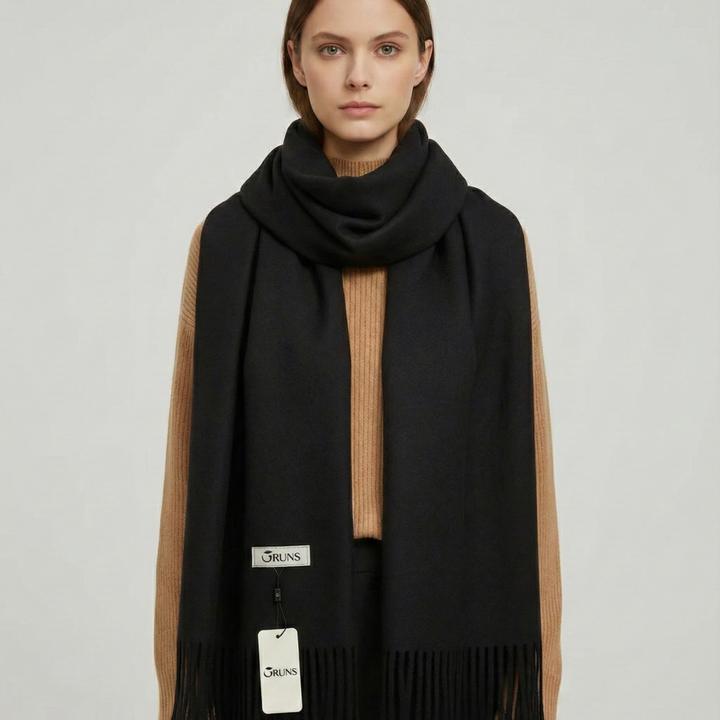Elegant solid color winter wrap for women's outfits