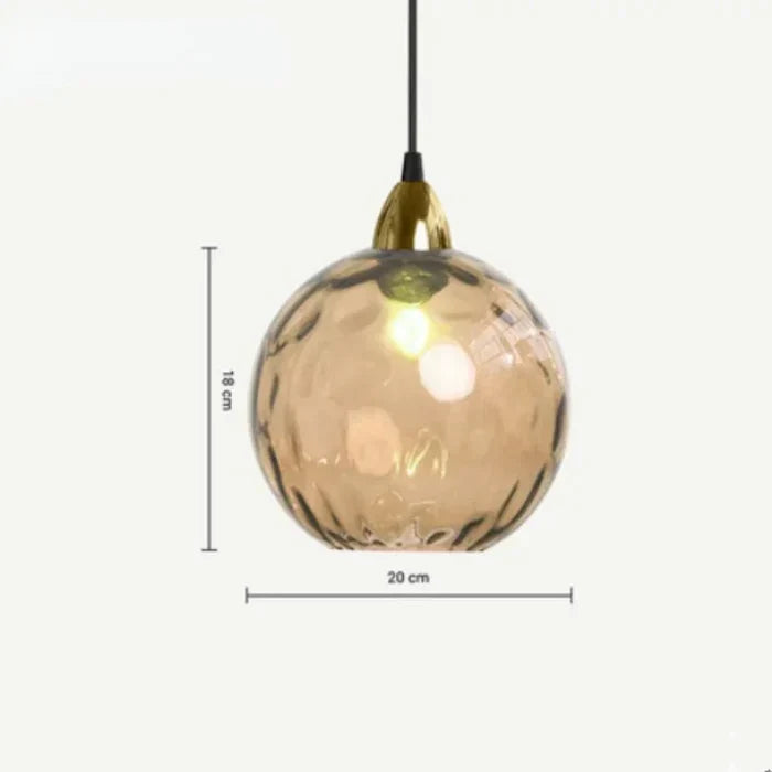 Close-up of stylish glass globe lighting fixture hardware