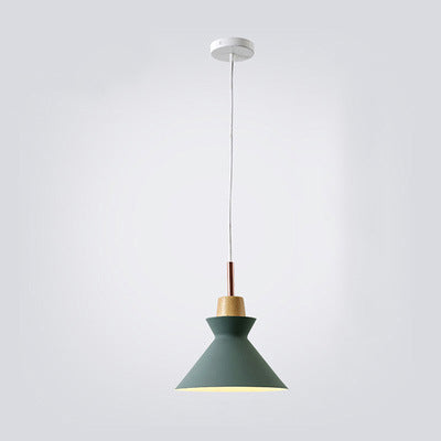 Architectural shot of the modern ceiling lamp fixture in a loft