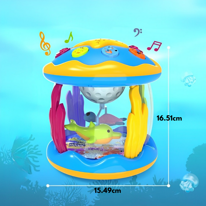 Close-up of the baby sleep aid and star projector nursery decor control buttons