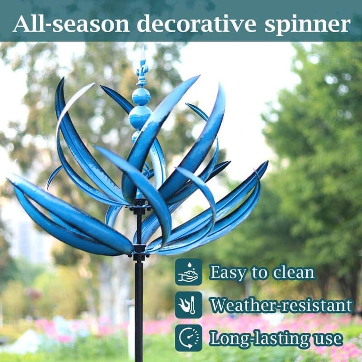 Modern yard art metal wind spinner outdoor decoration