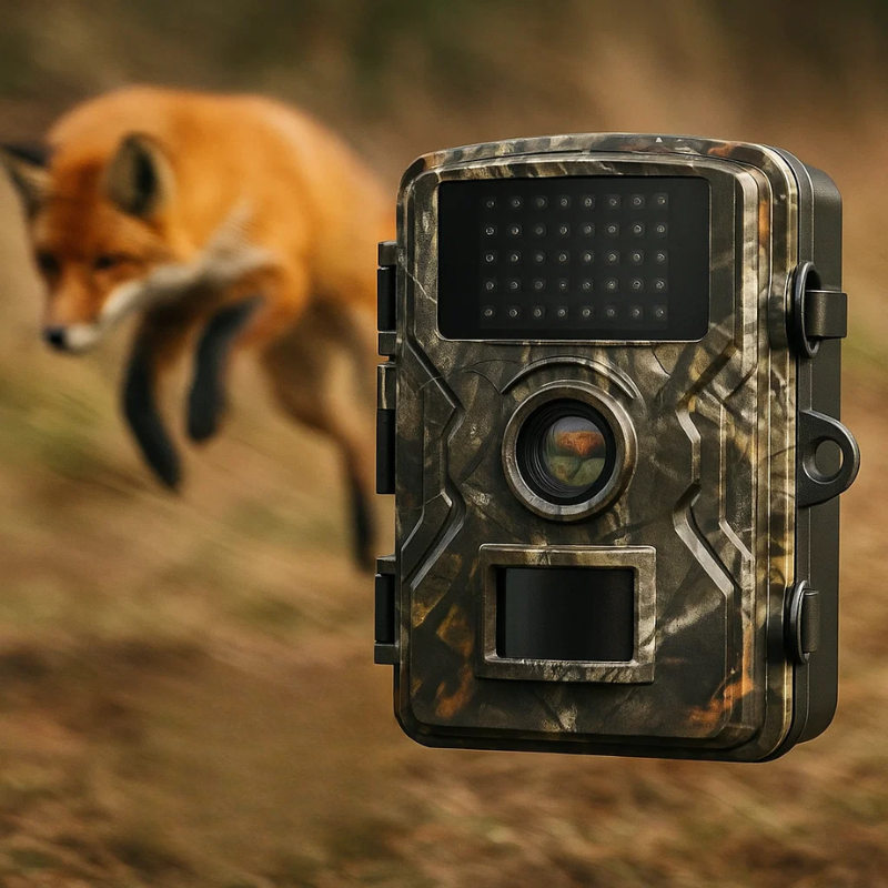 16MP night vision wildlife camera mounted outdoors