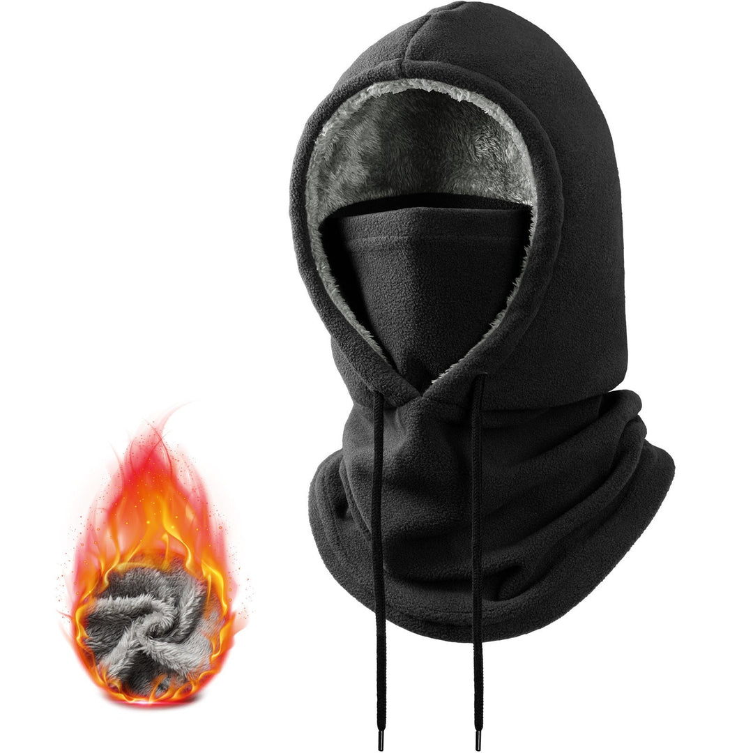 Interior fleece lining of the thermal ski mask showing cozy insulation