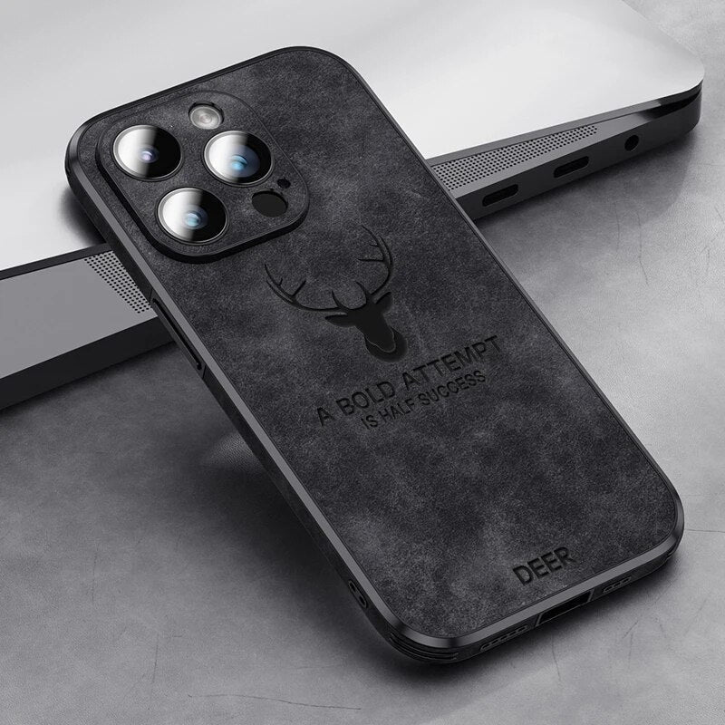 Ergonomic unisex luxury texture iPhone case in hand