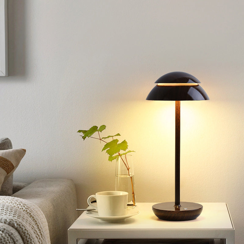 Modern LED cordless lamp providing warm ambient lighting indoors