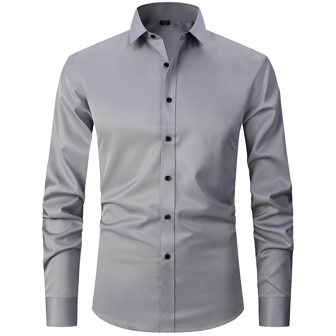 Tailored fit mens office wear button down work shirt
